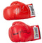 (PAST AUCTION) <br> Lot 20: Mike Tyson Autographed Red Glove and Lennox Lewis autographed glove