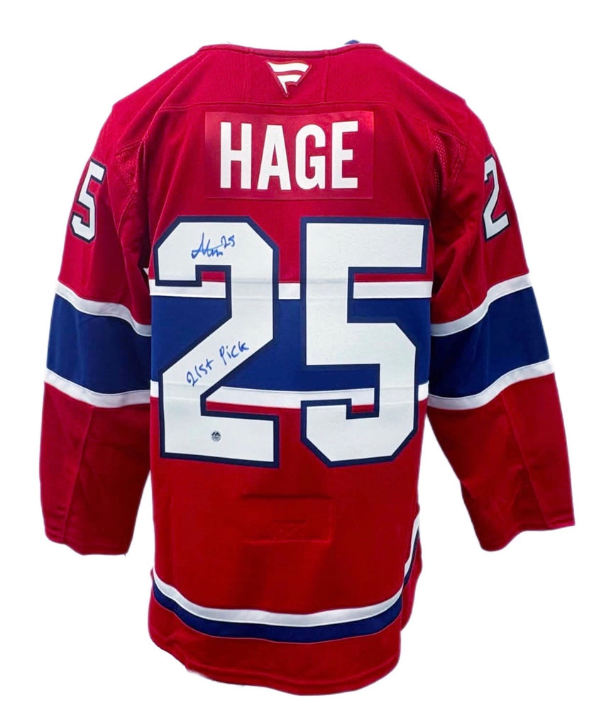 Michael Hage Autographed & Inscribed Fanatic Premium Jersey