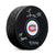 Lane Hutson Autographed & Inscribed Puck - Logo (1st Game)