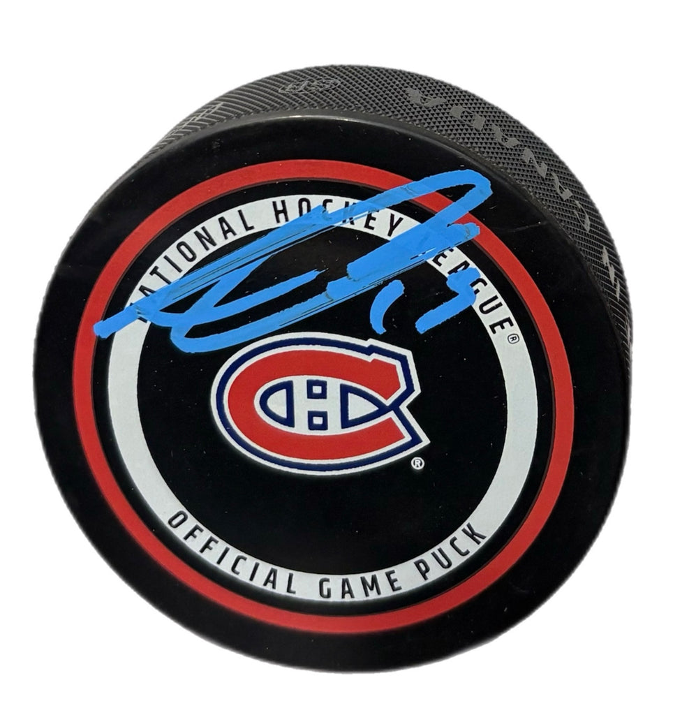 Alex Newhook Autographed Puck - Official 2026-27