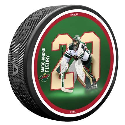PRE-ORDER - Marc-Andre Fleury Autographed Puck - Montage