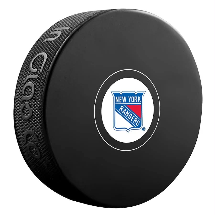 PRÉCOMMANDE - Alexei Kovalev Autographié Puck - Logo (NYR)