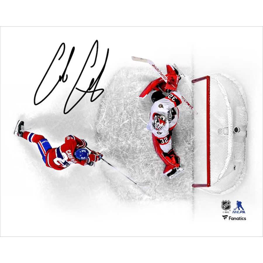 PRE-ORDER - Cole Caufield Autographed Photo - First NHL Goal