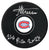 Michael Hage Autographed & Inscribed Puck - Logo