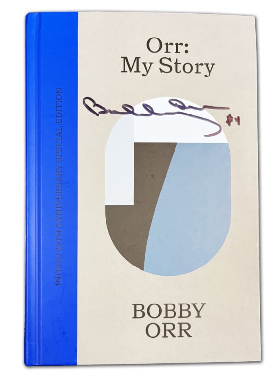 (PAST AUCTION) <br> LOT 63: BOBBY ORR AUTOGRAPHED "MY STORY" BOOK -  INDIGO LIMITED EDITION