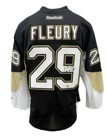Marc-André Fleury Autographed Black Reebok Jersey