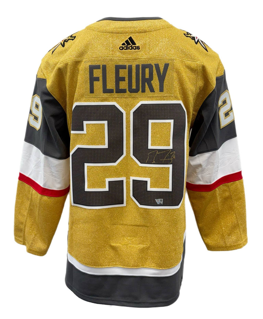 Marc-André Fleury Autographed Gold Adidas Authentic Jersey - Vegas