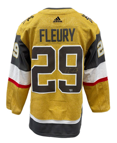 Marc-André Fleury Autographed Gold Adidas Authentic Jersey - Vegas