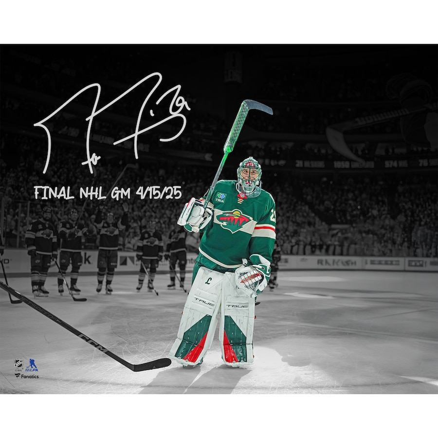 PRE-ORDER - Marc-Andre Fleury Autographed & Inscribed 16x20 Photo - Blackout