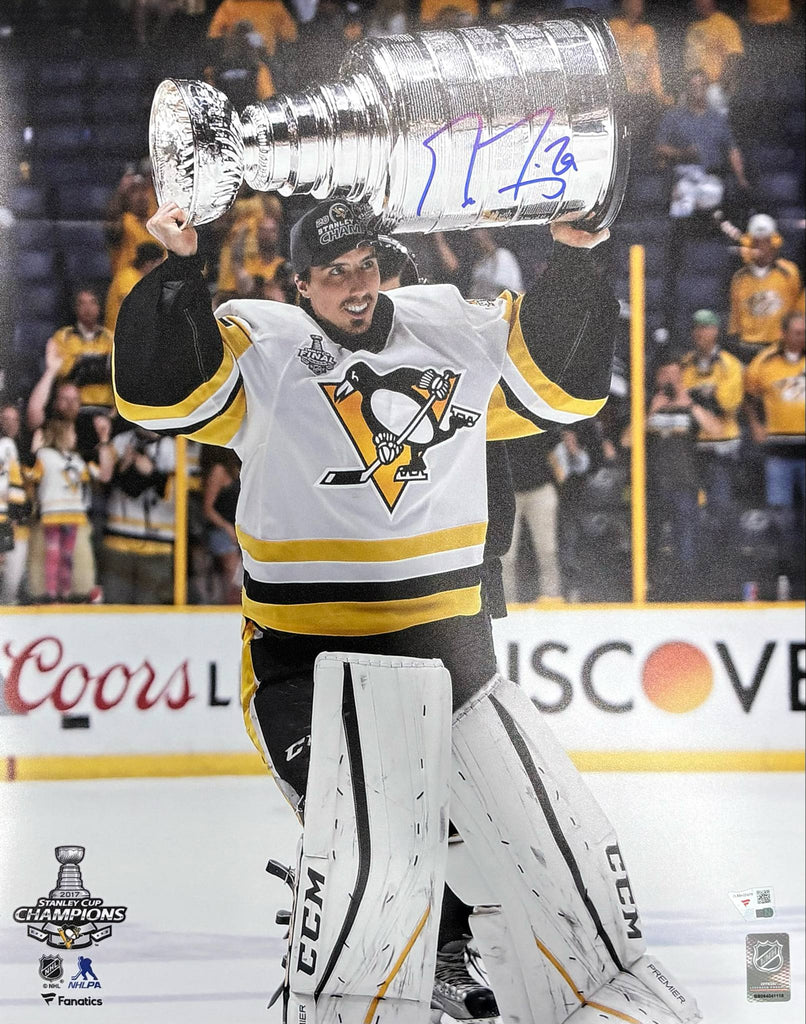 Marc-Andre Fleury Autographed 16x20 Photo - Stanley Cup