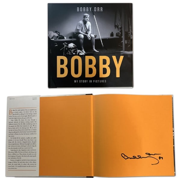 (PAST AUCTION) <br> LOT 64: BOBBY ORR AUTOGRAPHED BOOK - BOBBY: MY STORY IN PICTURES