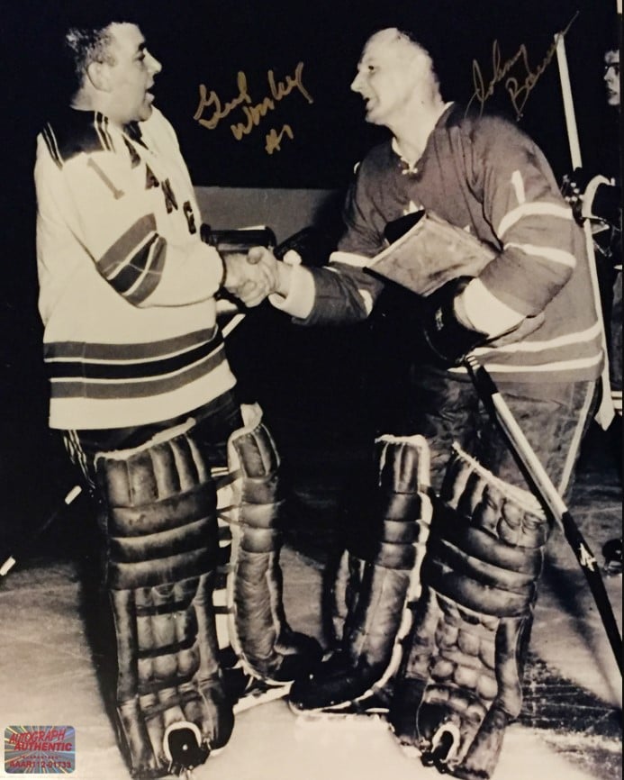 (PAST AUCTION) <br> LOT 75: JOHNNY BOWER AND GUMP WORSLEY AUTOGRAPHED 8x10 PHOTO