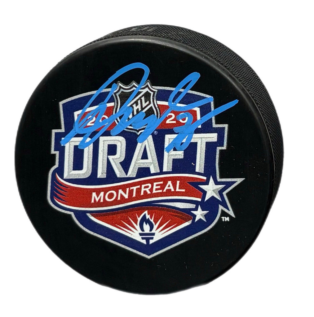 Jakub Dobes Autographed Puck - Draft