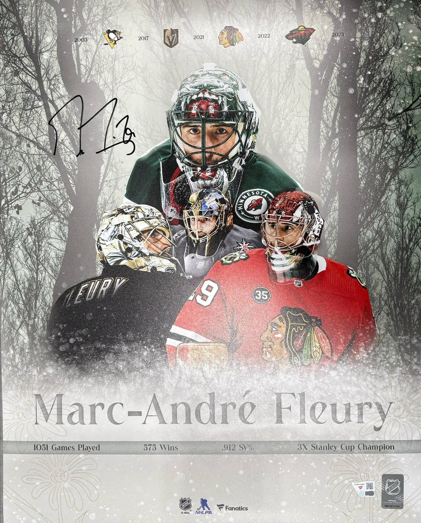 Marc-Andre Fleury Autographed 16x20 Photo - Retirement