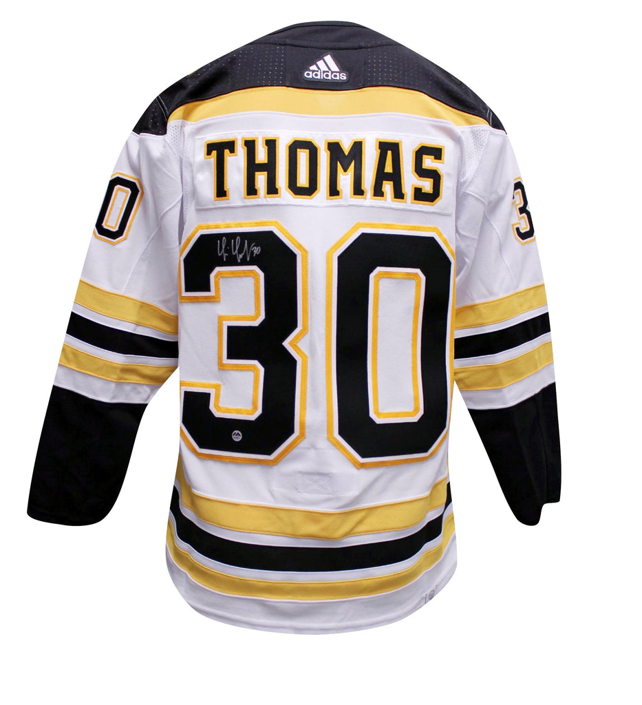 Tim Thomas Autographed White Adidas Authentic Jersey - Boston Bruins