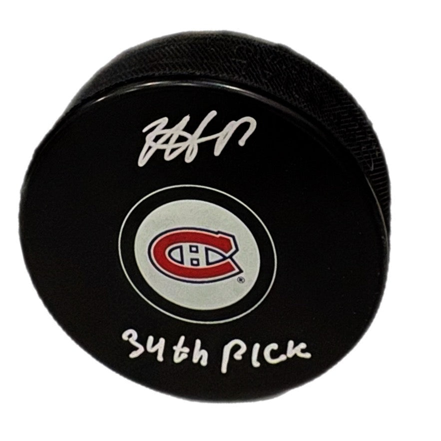 Alexander Zharovsky Autographed & Inscribed Puck - Logo