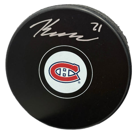 Jake Evans Autographed Puck - Logo