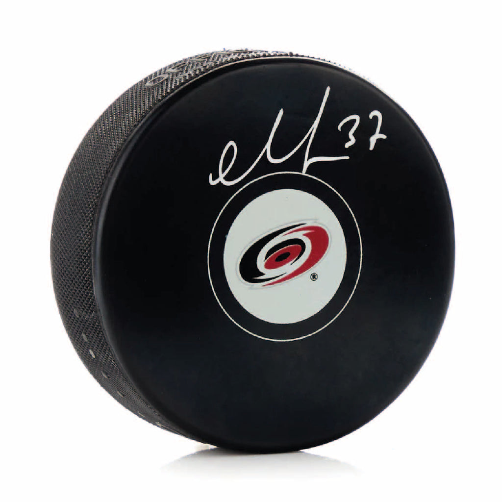 Andrei Svechnikov Autographed Carolina Hurricanes Puck - Logo
