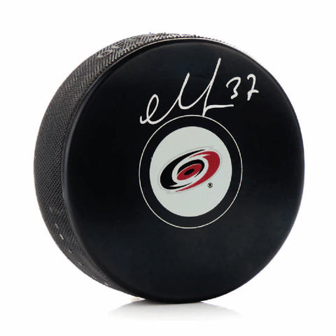Andrei Svechnikov Autographed Carolina Hurricanes Puck - Logo