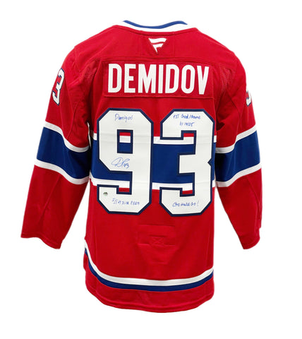 Ivan Demidov Autographed & Inscribed (x5) Fanatics Premium Jersey