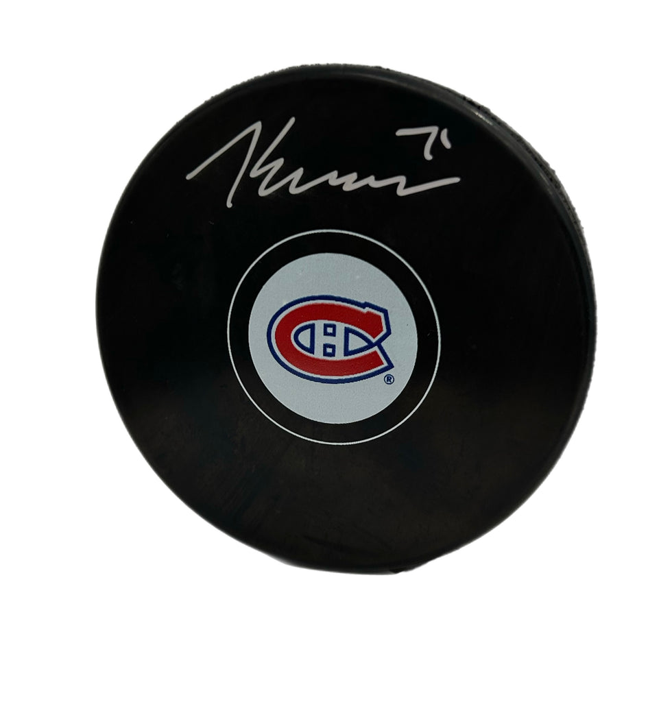 Jake Evans Autographed Puck - Logo