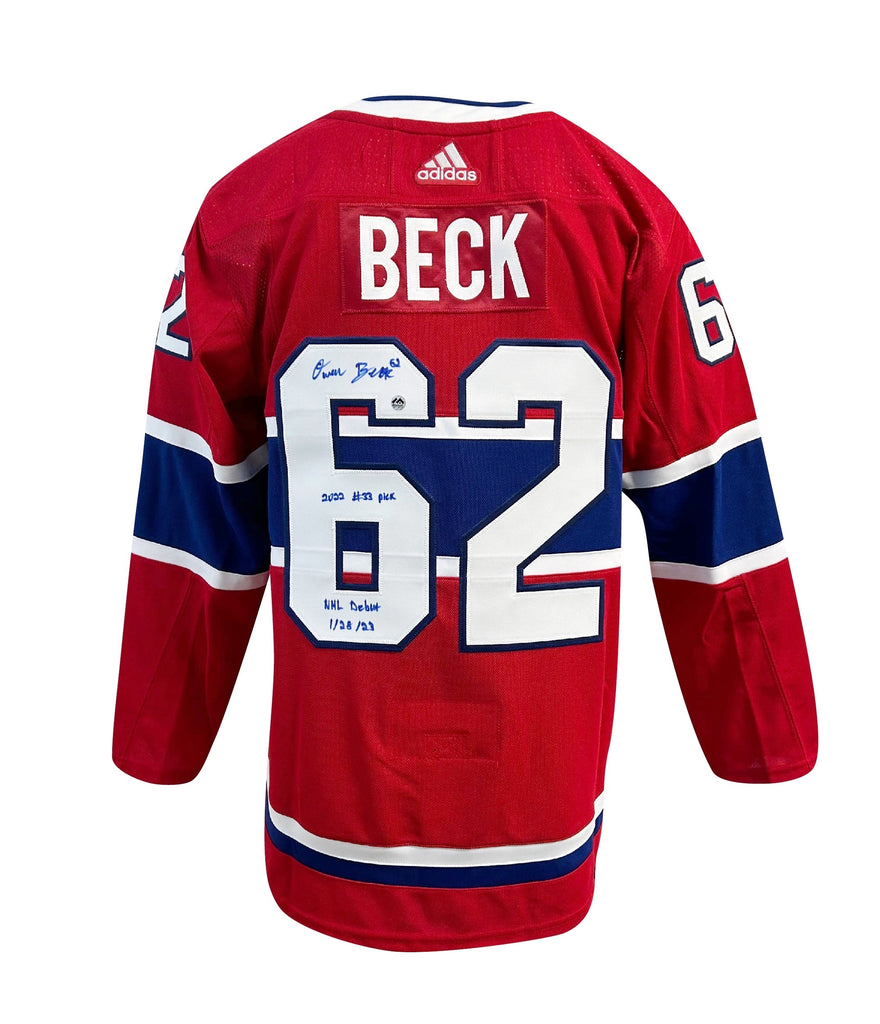 Owen Beck Autographed & Inscribed Adidas Authentic Jersey