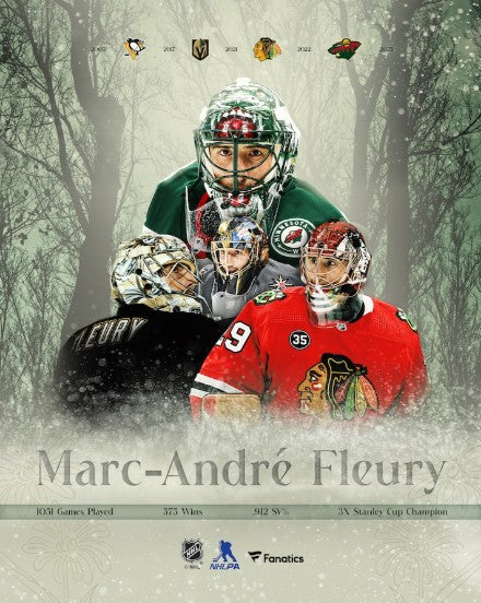 PRE-ORDER - Marc-Andre Fleury Autographed Photo - Retirement