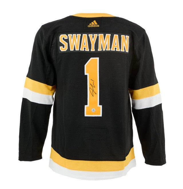 Jeremy Swayman Autographed Adidas Authentic Jersey