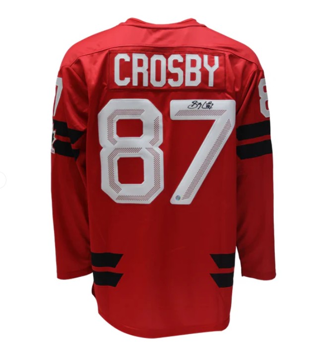 Sidney Crosby Autographed Red Bauer Replica Team Canada 2026 Olympics Jersey