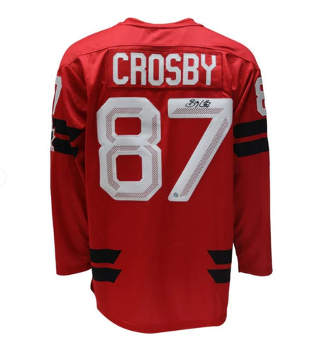 Sidney Crosby Autographed Red Bauer Replica Team Canada 2026 Olympics Jersey
