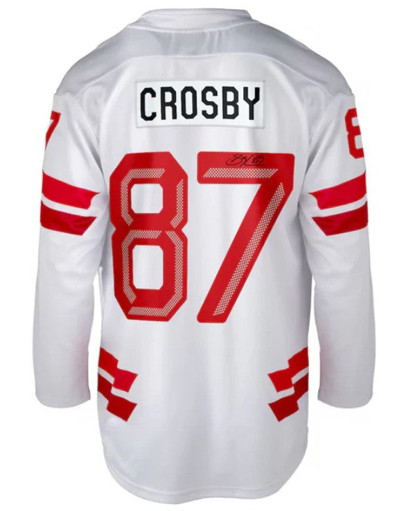 Sidney Crosby Autographed White Bauer Replica Team Canada 2026 Olympics Jersey