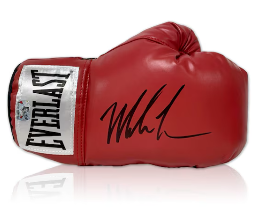 (PAST AUCTION) <br> LOT 37: MIKE TYSON AUTOGRAPHED RED GLOVE