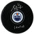 Grant Fuhr Edmonton Oilers Autographed &Inscribed Puck - Logo