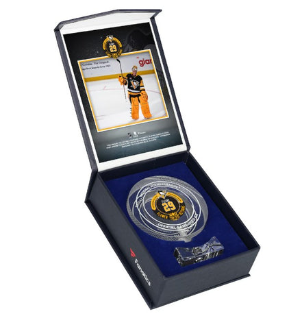 Marc-Andre Fleury Autographed Puck - Crystal Official