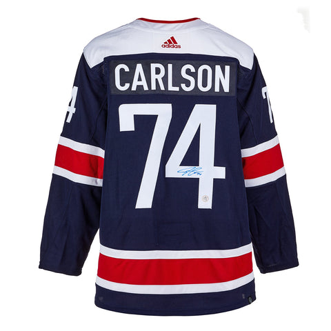 John Carlson Autographed Washington Capitals Alternate Adidas Authentic Jersey