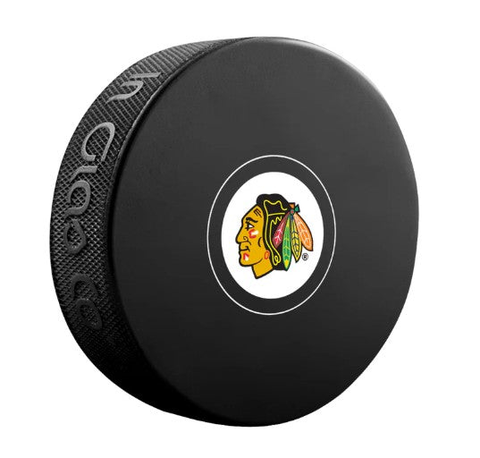 PRE-ORDER - Marc-Andre Fleury Autographed Puck - Logo (Chicago)