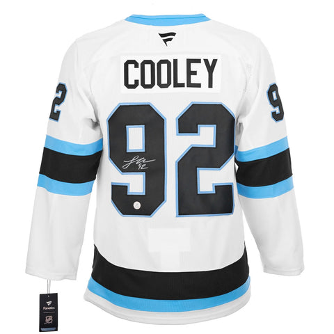 Logan Cooley Autographed Utah Hockey Club White Fanatics Premium Jersey