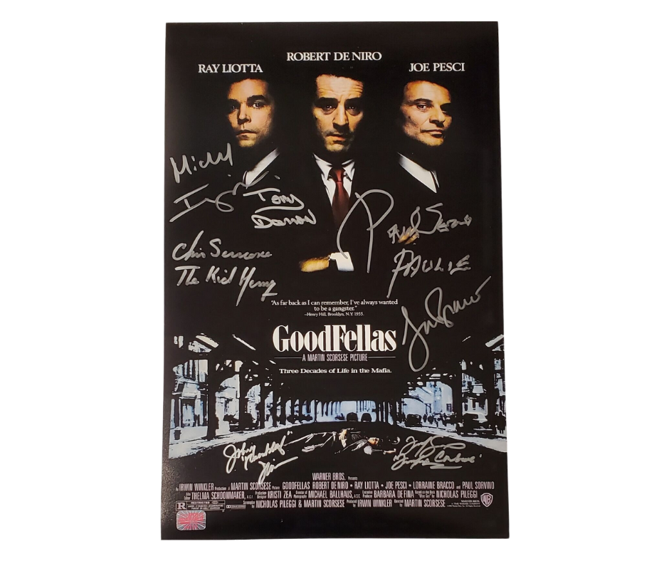 (PAST AUCTION) <br> Lot 76: Goodfellas Multi Autographed 11 x 17 Poster (7 Autographs)