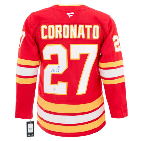 Matt Coronato Autographed Calgary Flames Fanatics Premium Jersey