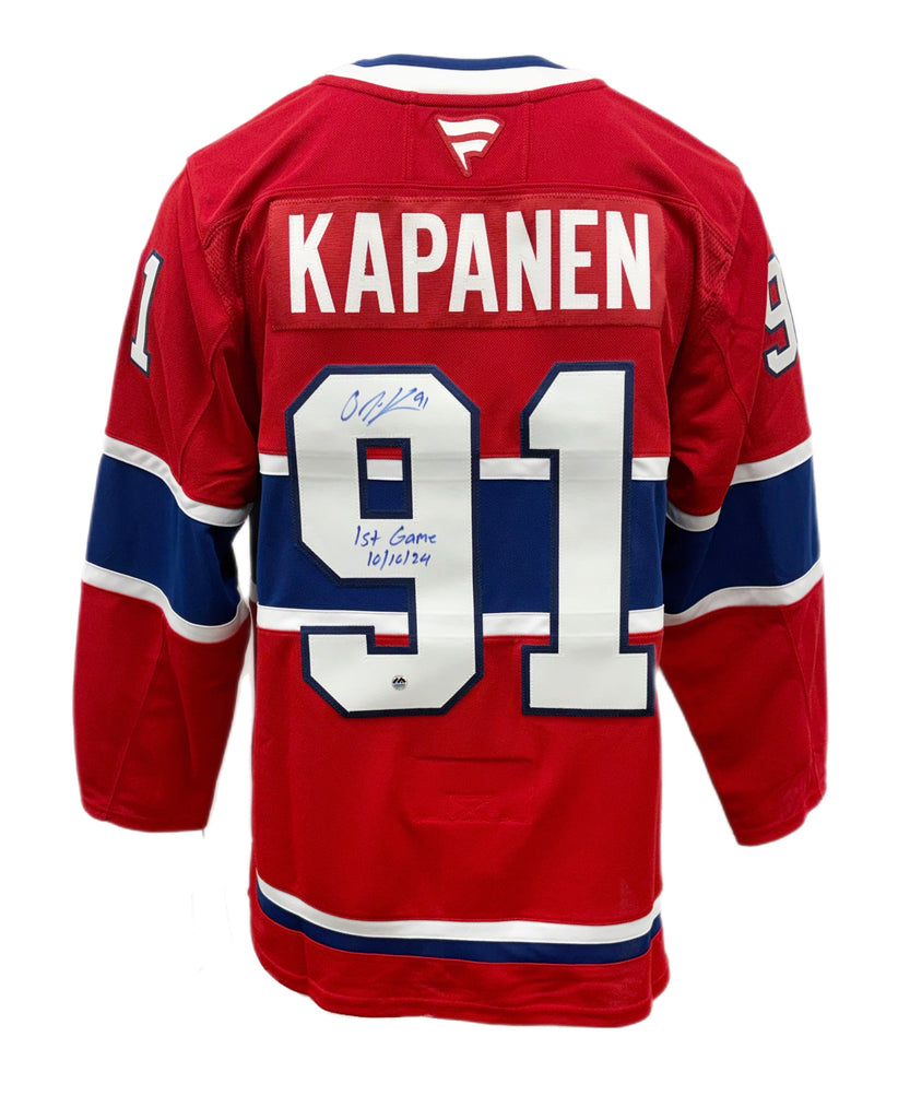 Oliver Kapanen Autographed & Inscribed Fanatics Premium Jersey