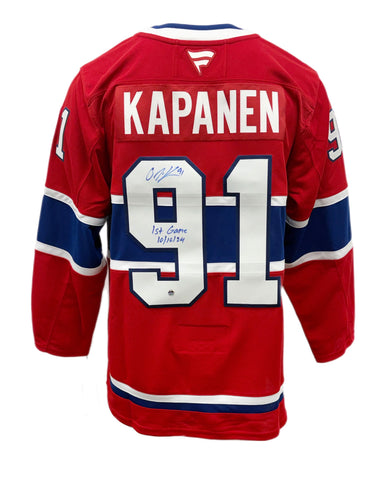 Oliver Kapanen Autographed & Inscribed Fanatics Premium Jersey