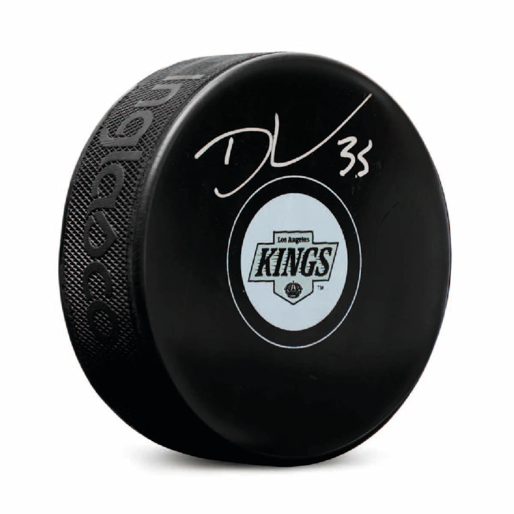 Darcy Kuemper Autographed Los Angeles Kings Puck - Logo