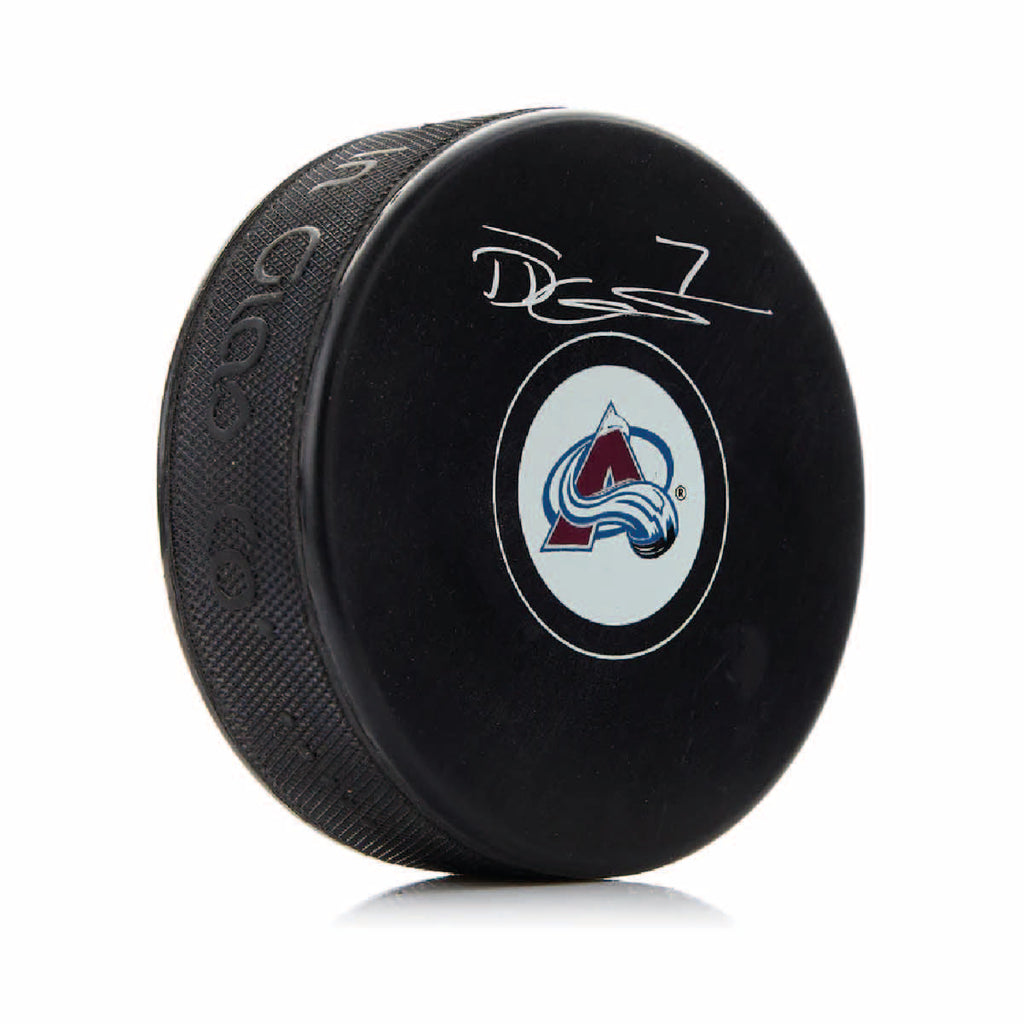 Devon Toews Autographed Colorado Avalanche Puck - Logo