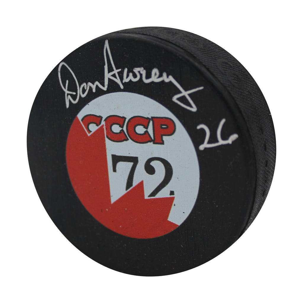 Don Awrey Autographed Puck - Logo