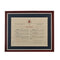 LOT 68: JEAN BELIVEAU FRAMED CERTIFICATE FROM HIS PERSONNAL COLLECTION FROM