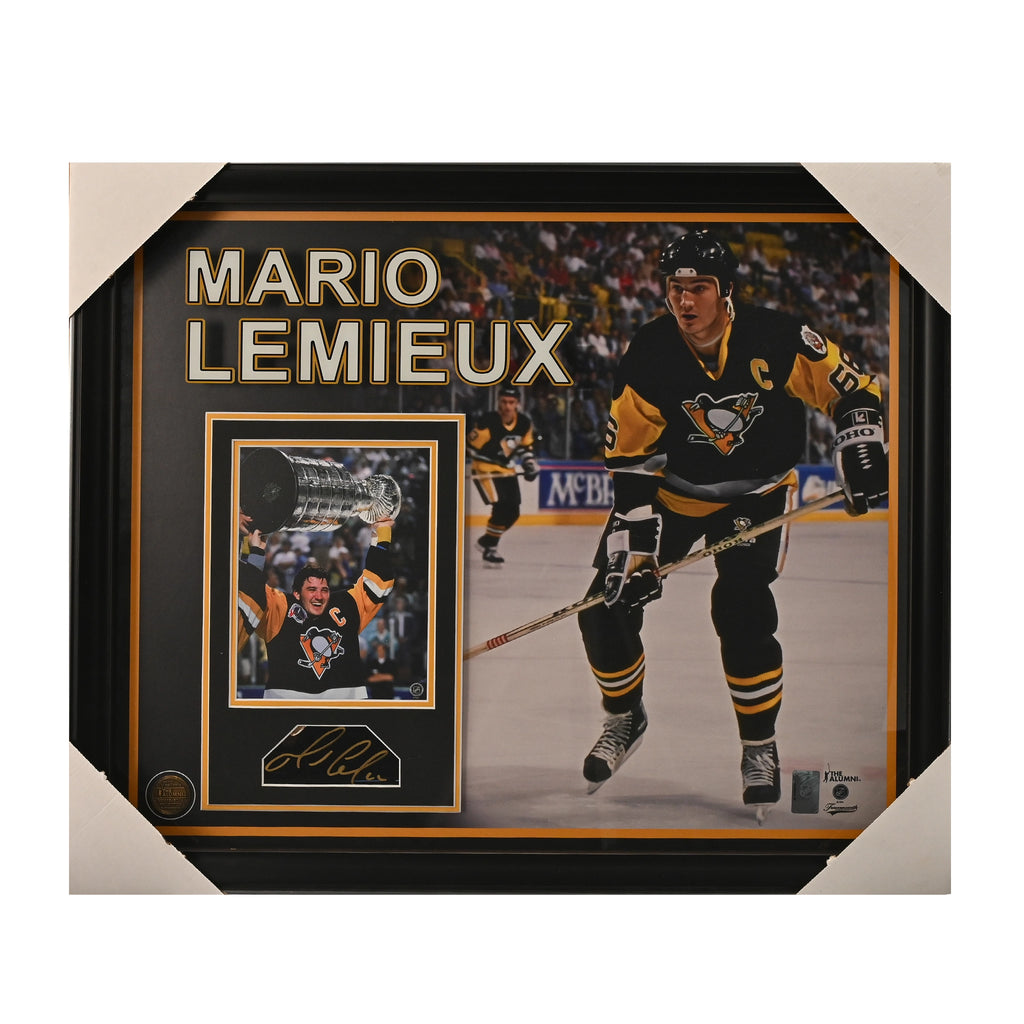 LOT 10: MARIO LEMIEUX AUTOGRAPHED PHOTO FRAMED