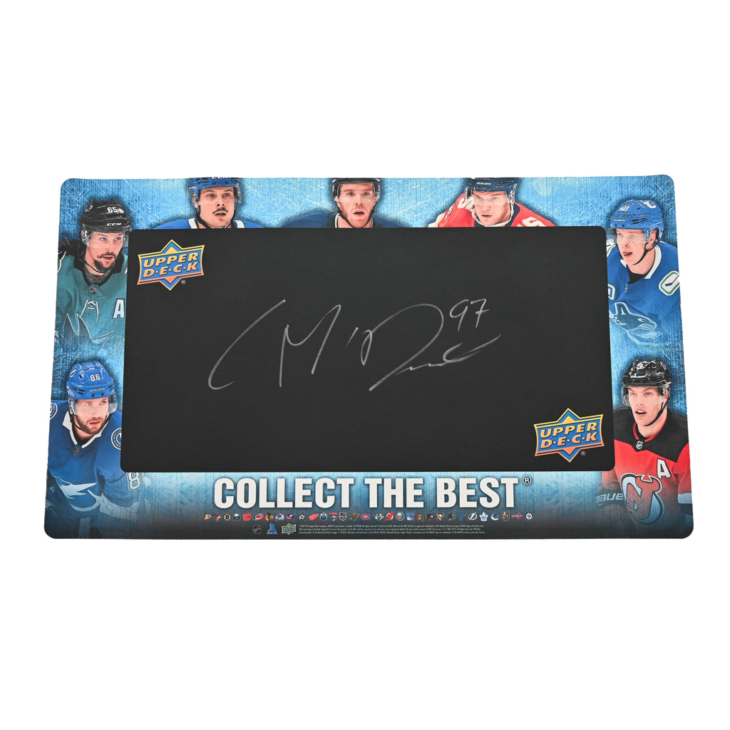 LOT 14: CONNOR MCDAVID AUTOGRAPHED UPPER DECK MAT (HUGE AUTOGRAPH)