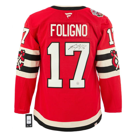 Nick Foligno Autographed Chicago Blackhawks Winter Classic Fanatics Premium Jersey