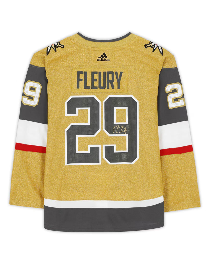 Marc-André Fleury Autographed Gold Adidas Authentic Jersey - Vegas