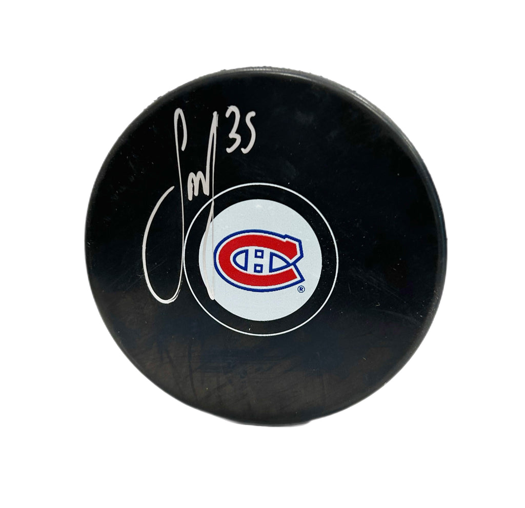 Samuel Montembeault Autographed Puck - Logo